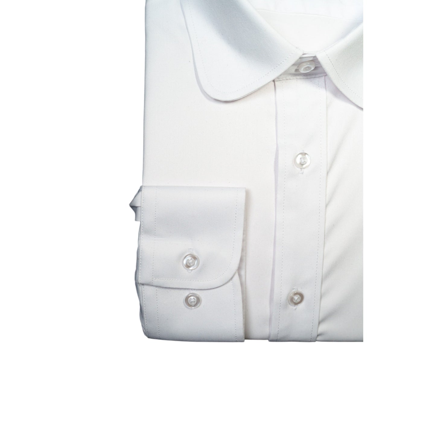 CLASSIC WHITE SHIRT – TAILORED FIT WITH ITALIAN ROUND COLLAR