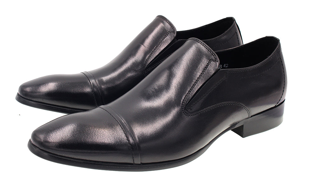 MARTINO BLACK LEATHER SHOE