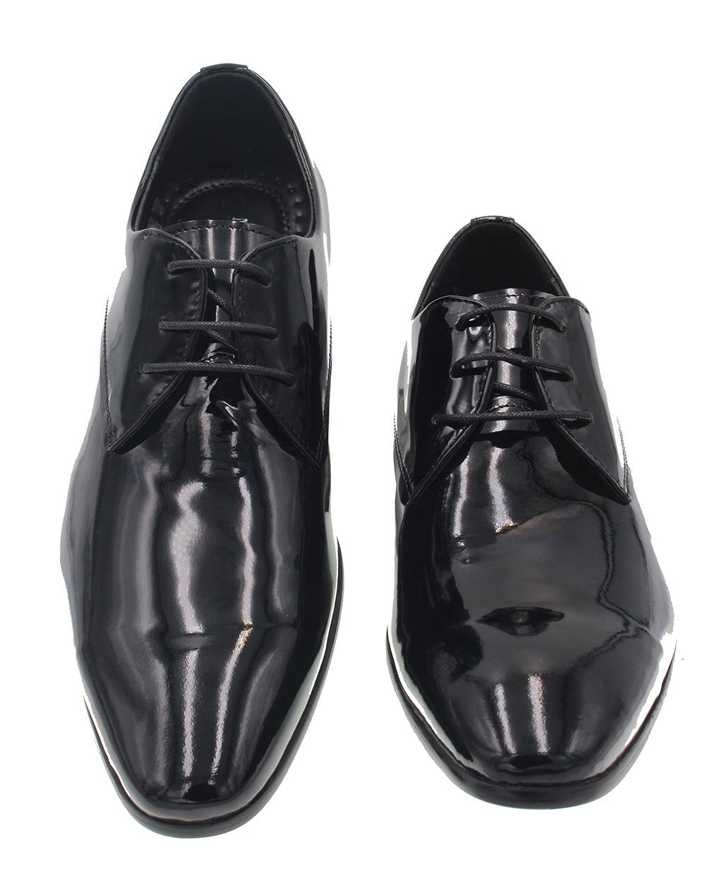 MARTINO BLACK PATENT LEATHER SHOE WITH LACES