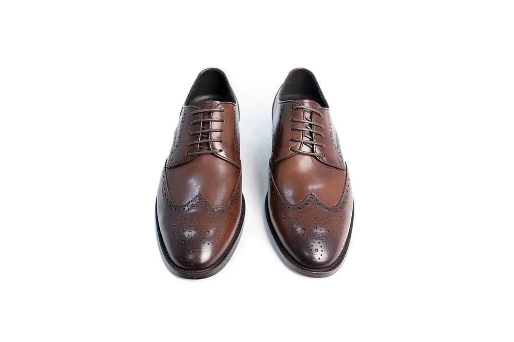 DIROTTA ITALIA NORMANBY BROWN BROGUE SHOES