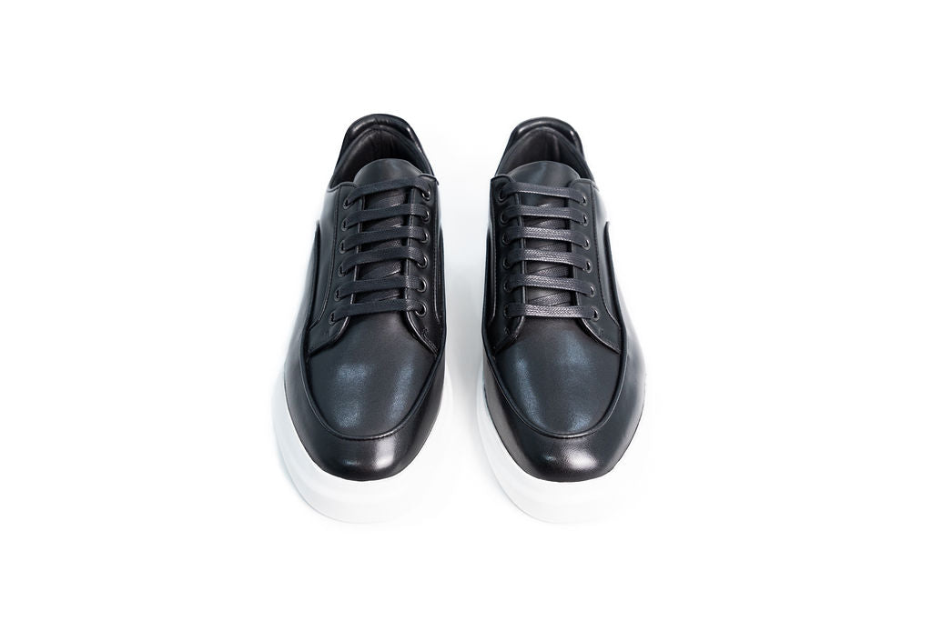 DIROTTA ITALIA FIRENZE BLACK LEATHER SNEAKERS