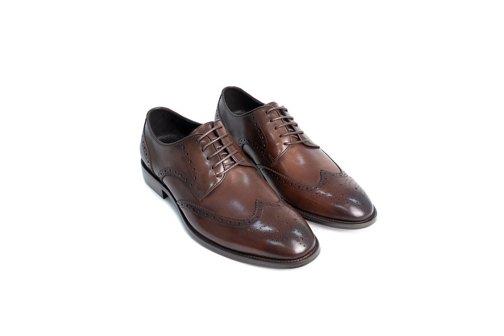 DIROTTA ITALIA NORMANBY BROWN BROGUE SHOES
