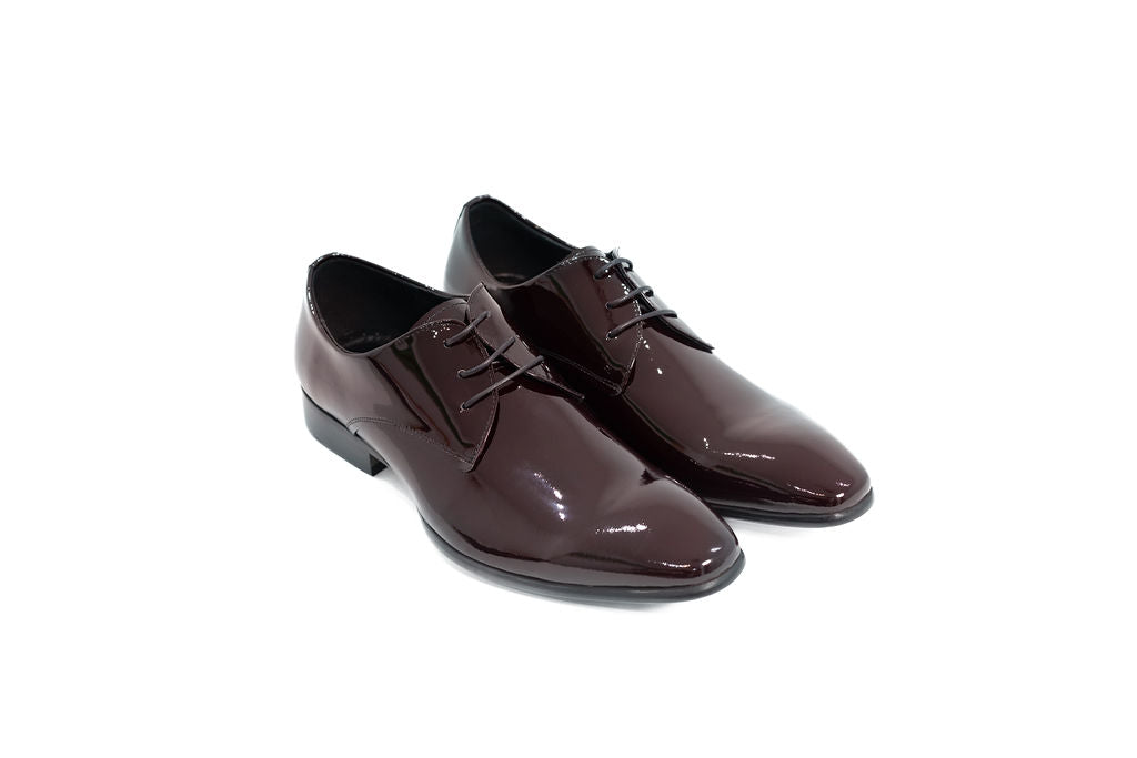DIROTTA ITALIA BURGUNDY PATENT DRESS SHOES