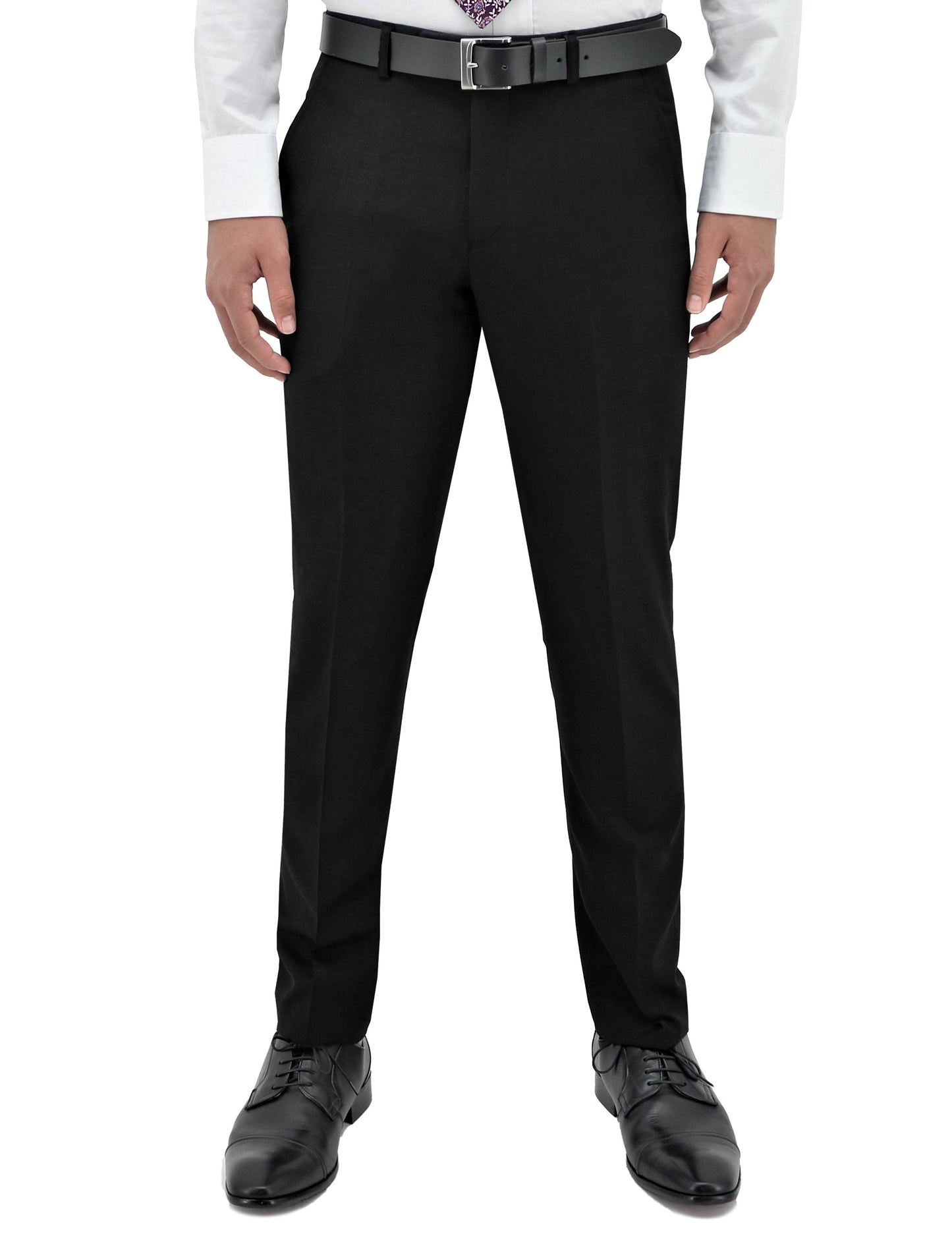 BOSTON LYON CLASSIC FIT BLACK TROUSERS