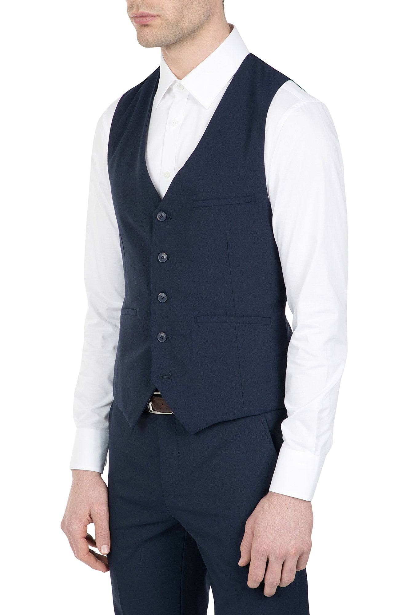 UBERSTONE SLIM FIT NAVY TOM VEST