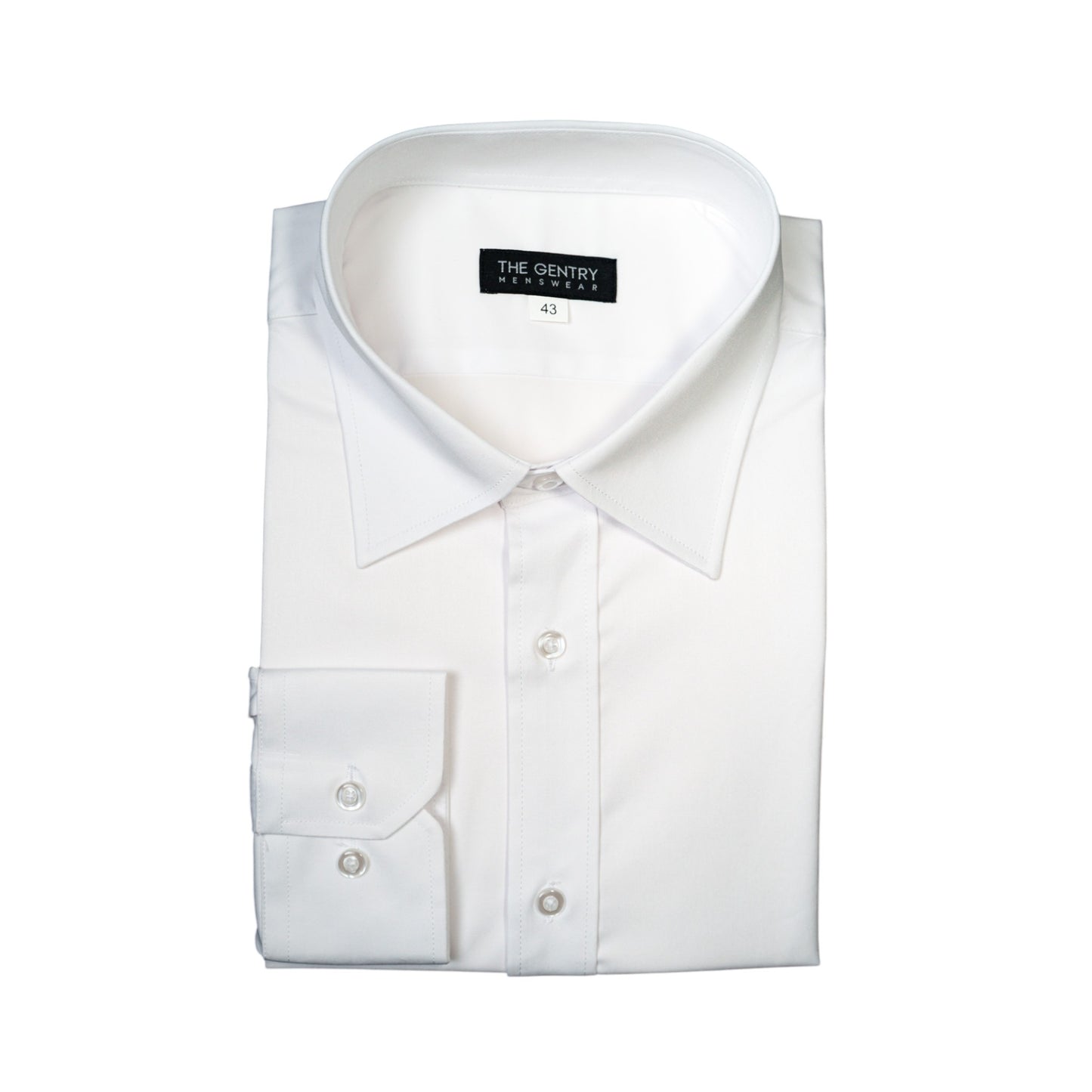 CLASSIC WHITE SHIRT – TAILORED FIT WITH ITALIAN COLLAR