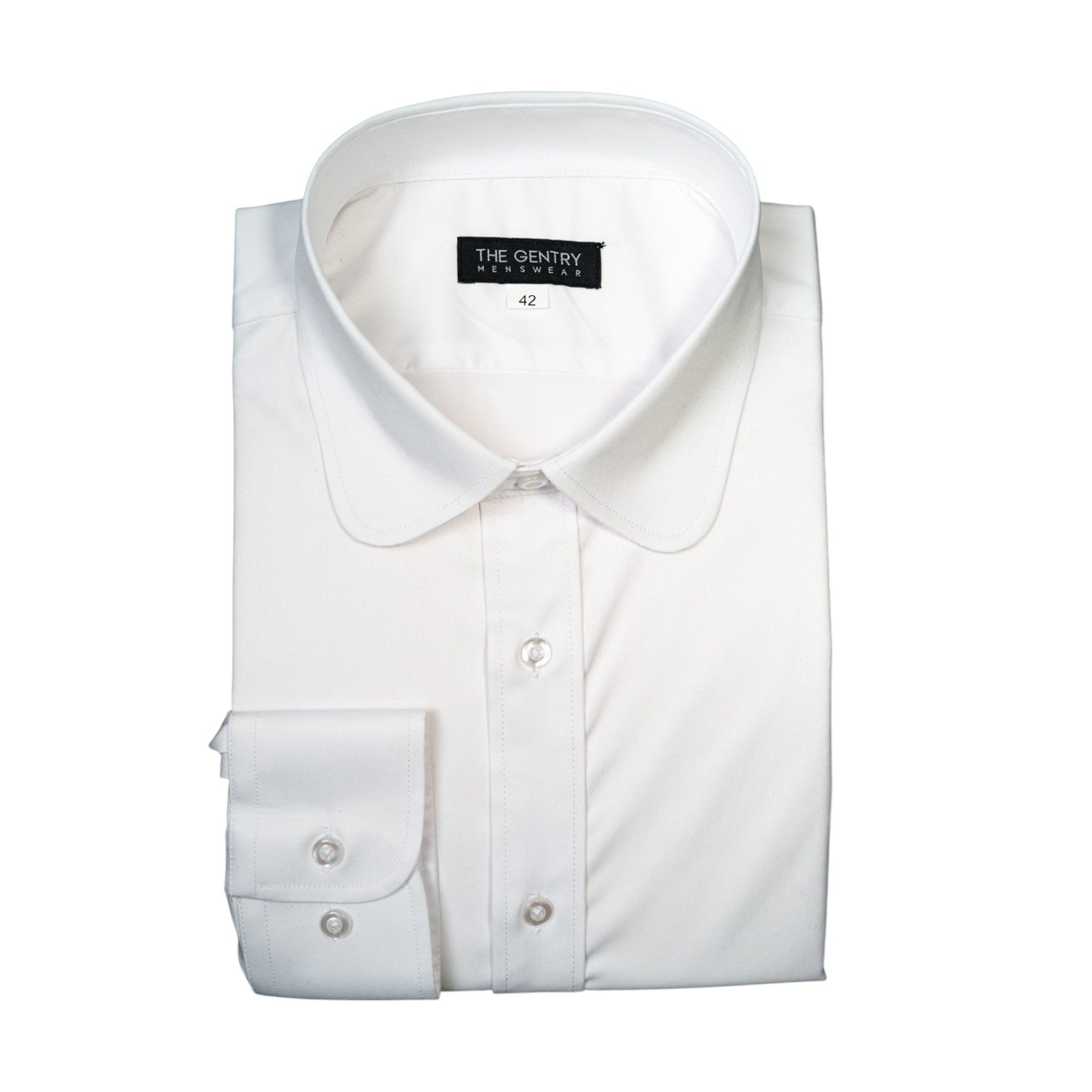 CLASSIC WHITE SHIRT – TAILORED FIT WITH ITALIAN ROUND COLLAR