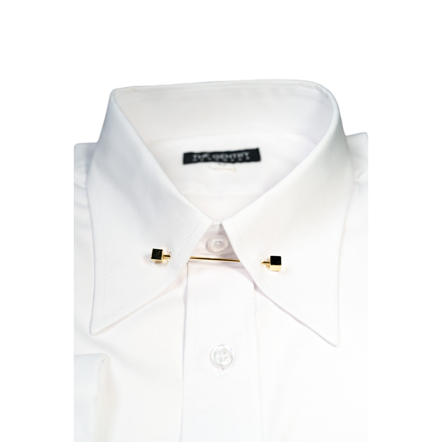 POINT COLLAR DRESS SHIRT WITH COLLAR BAR LOOP