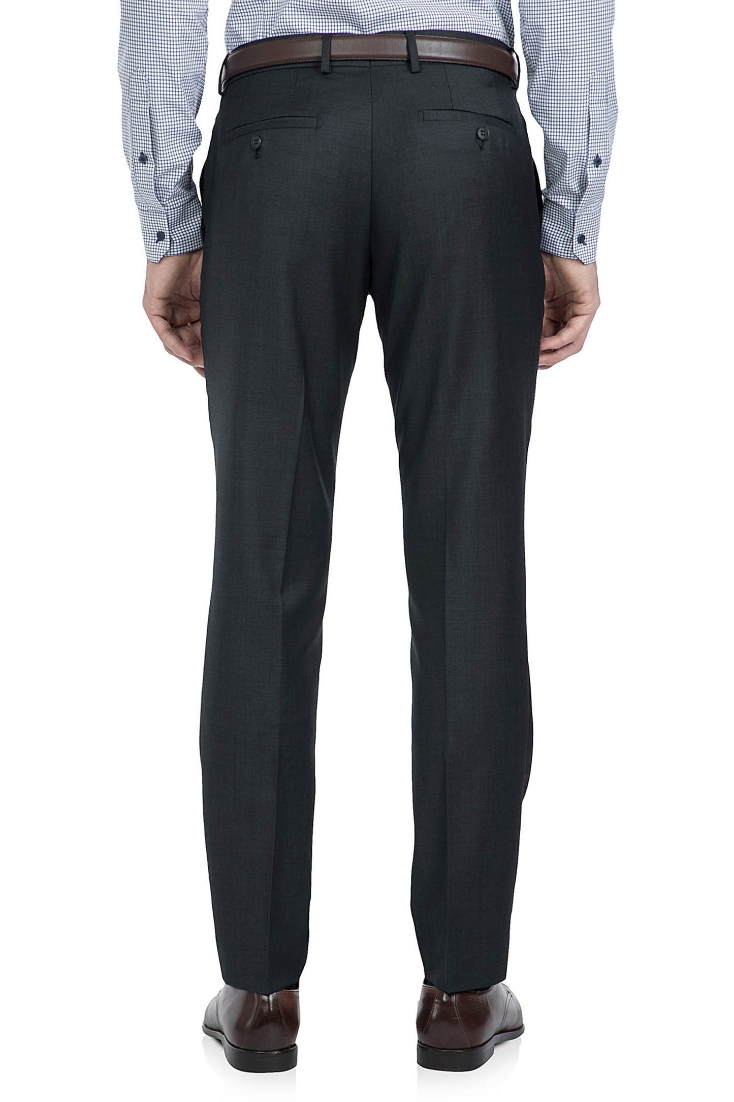 GIBSON SLIM FIT CHARCOAL CAPER TROUSER