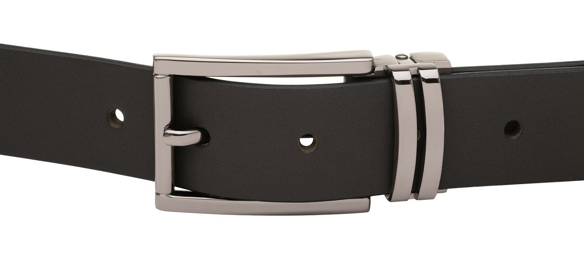 Buckle Justin Black/Brown Reversible Leather Belt