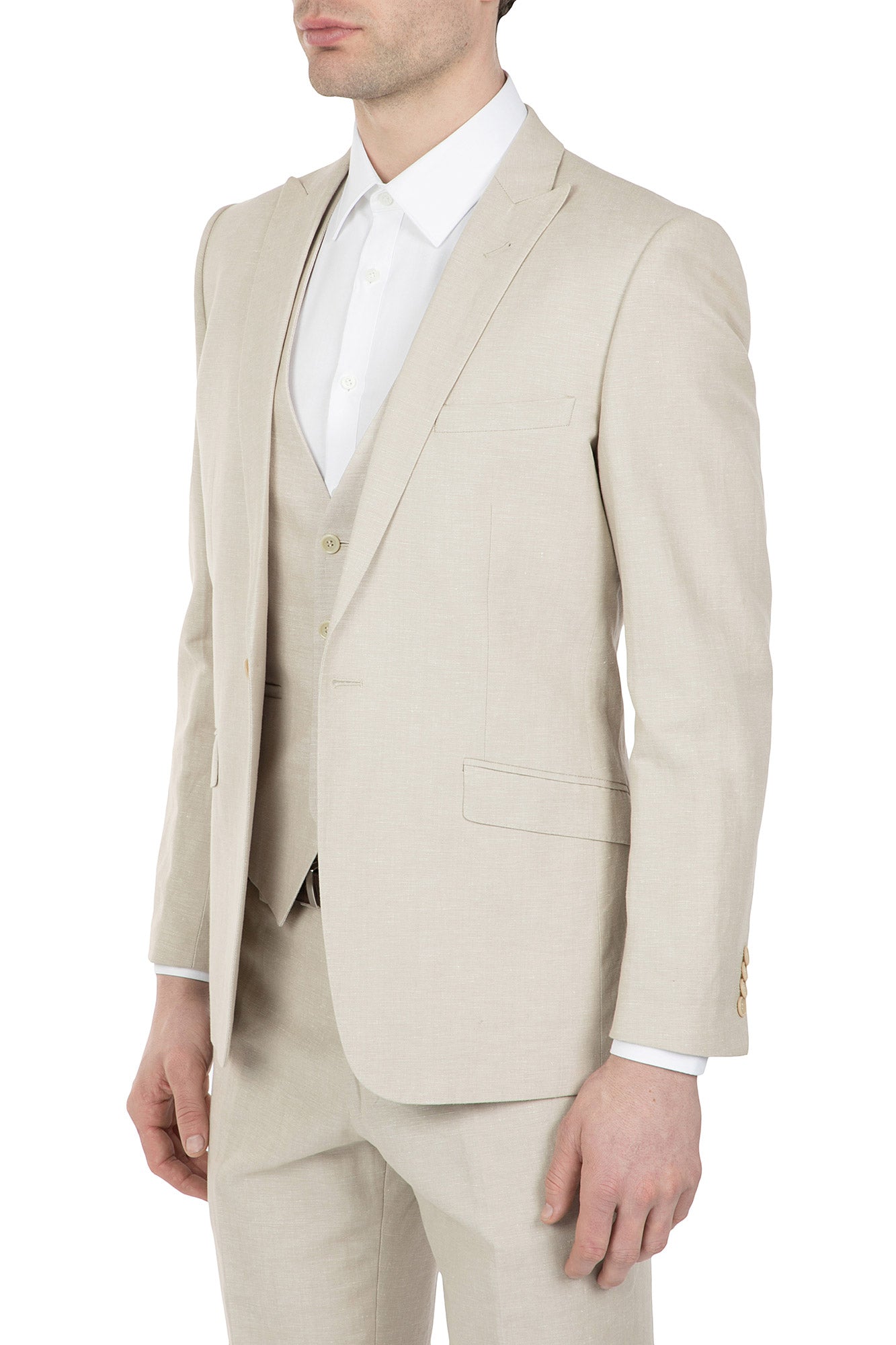 UBERSTONE SAND SLIM FIT LOUIS SUIT