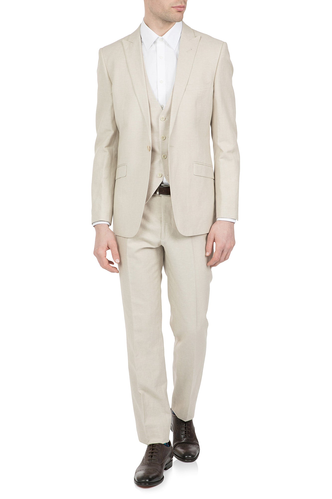 UBERSTONE SAND SLIM FIT LOUIS SUIT