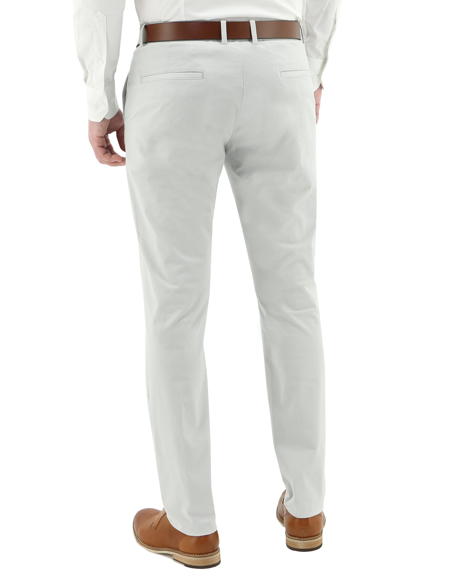 DANIEL HECHTER LIGHT GREY SLIM FIT CHINOS