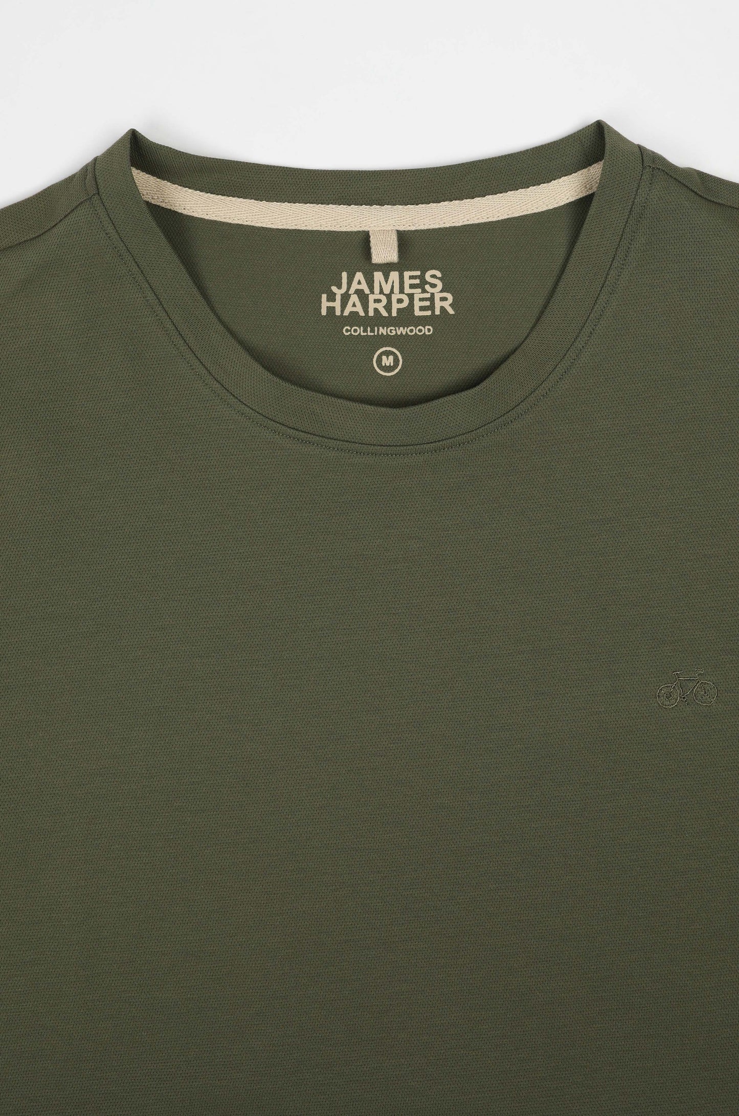 KHAKI CREW NECK TEE – JAMES HARPER