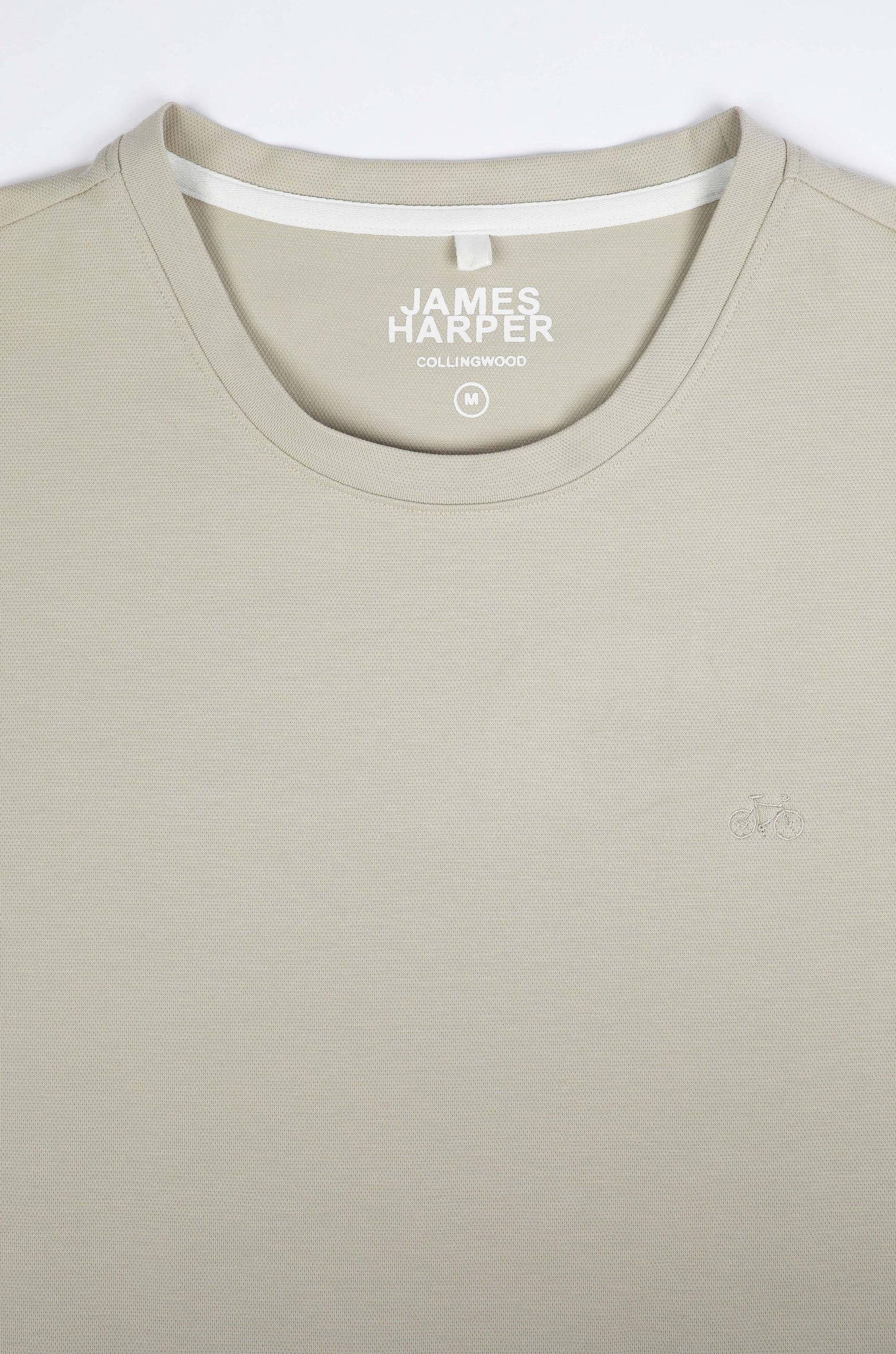 BEIGE CREW NECK TEE – JAMES HARPER