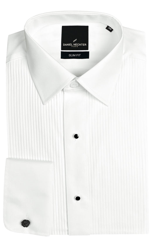 DANIEL HECHTER SLIM FIT FRILL WHITE SHIRT