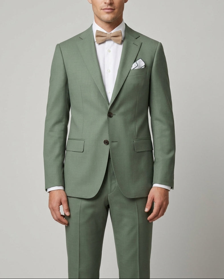TGM Signature Collection | Sage Green Pure Wool Suit