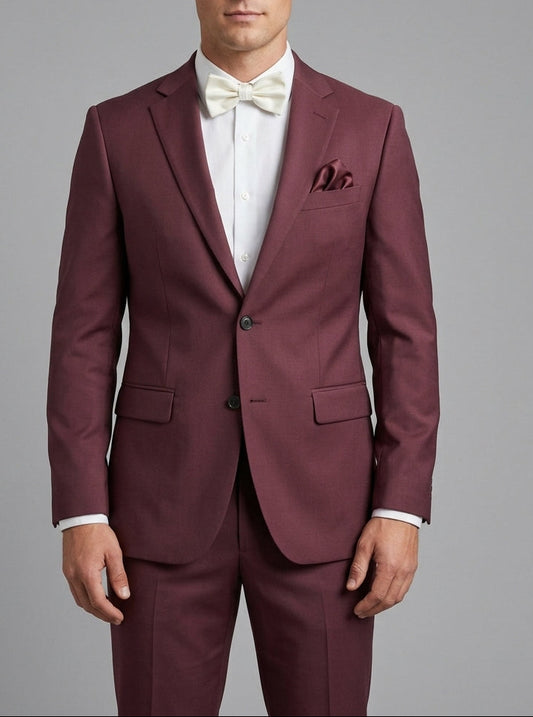 TGM Signature Collection | Merlot Pure Wool Suit