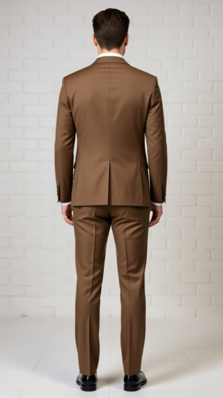 TGM Signature Collection | Chocolate Brown Pure Wool Suit