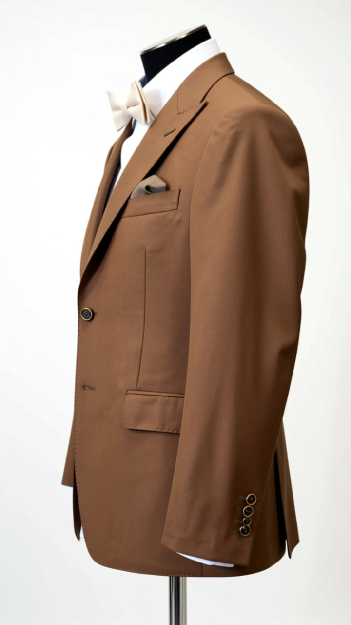 TGM Signature Collection | Chocolate Brown Pure Wool Suit