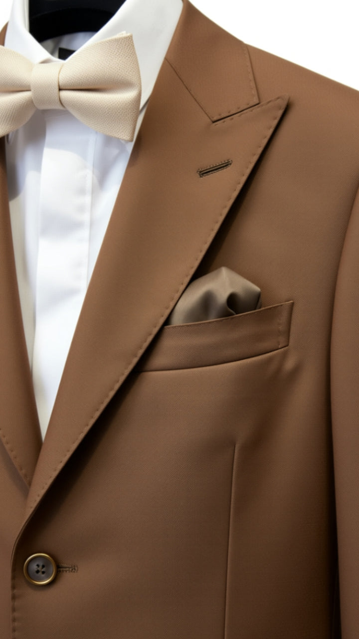 TGM Signature Collection | Chocolate Brown Pure Wool Suit