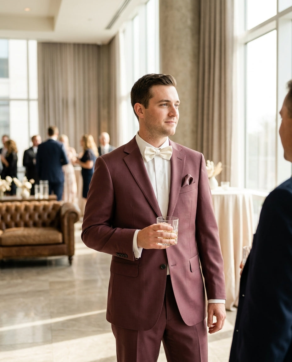 TGM Signature Collection | Merlot Pure Wool Suit