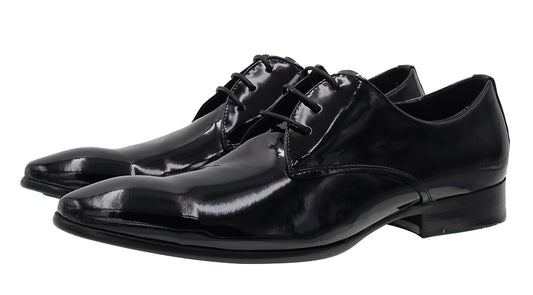 MARTINO BLACK PATENT LEATHER SHOE WITH LACES