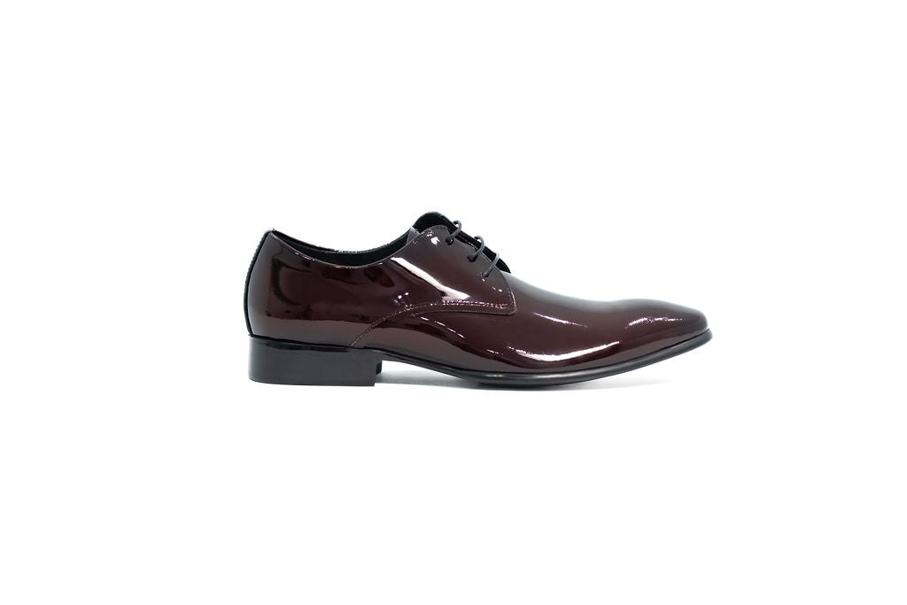 DIROTTA ITALIA BURGUNDY PATENT DRESS SHOES