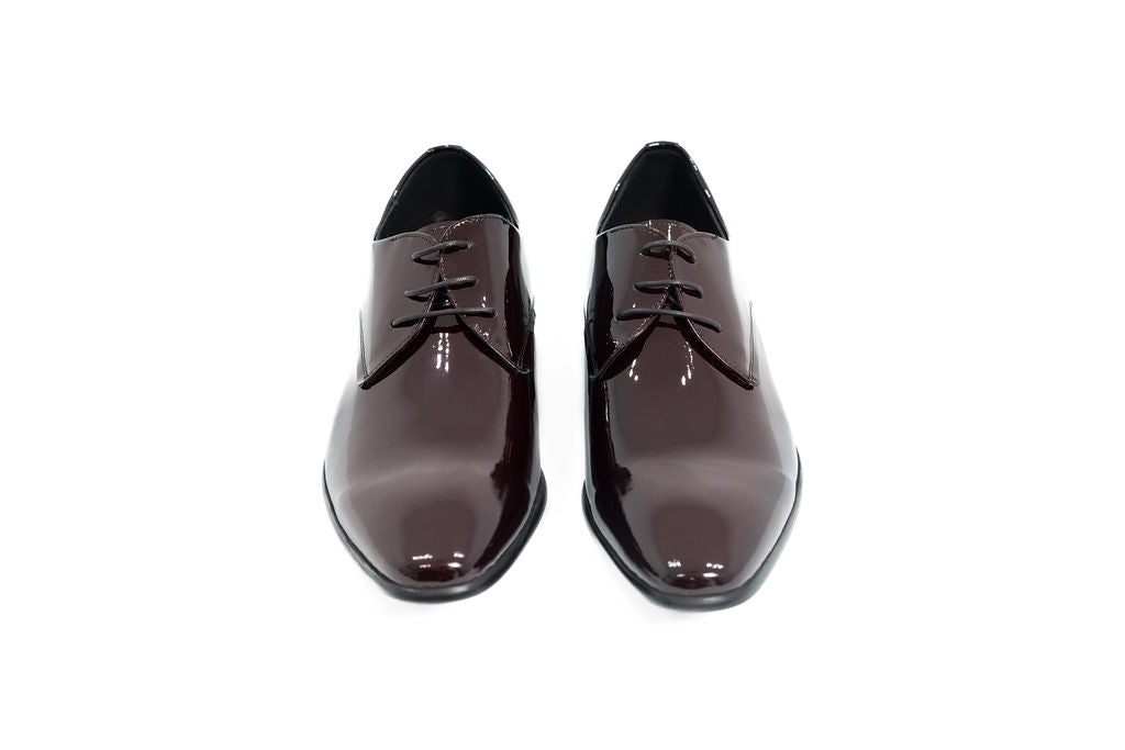 DIROTTA ITALIA BURGUNDY PATENT DRESS SHOES