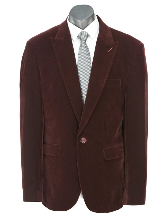 BURGUNDY VELVET JACKET
