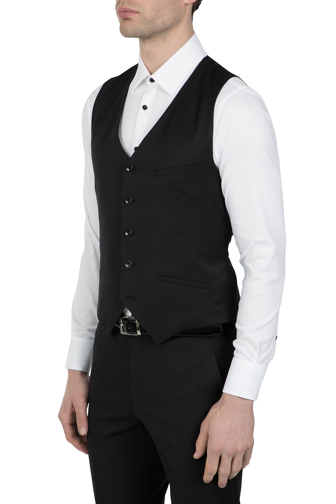 UBERSTONE SLIM FIT BLACK TOM VEST