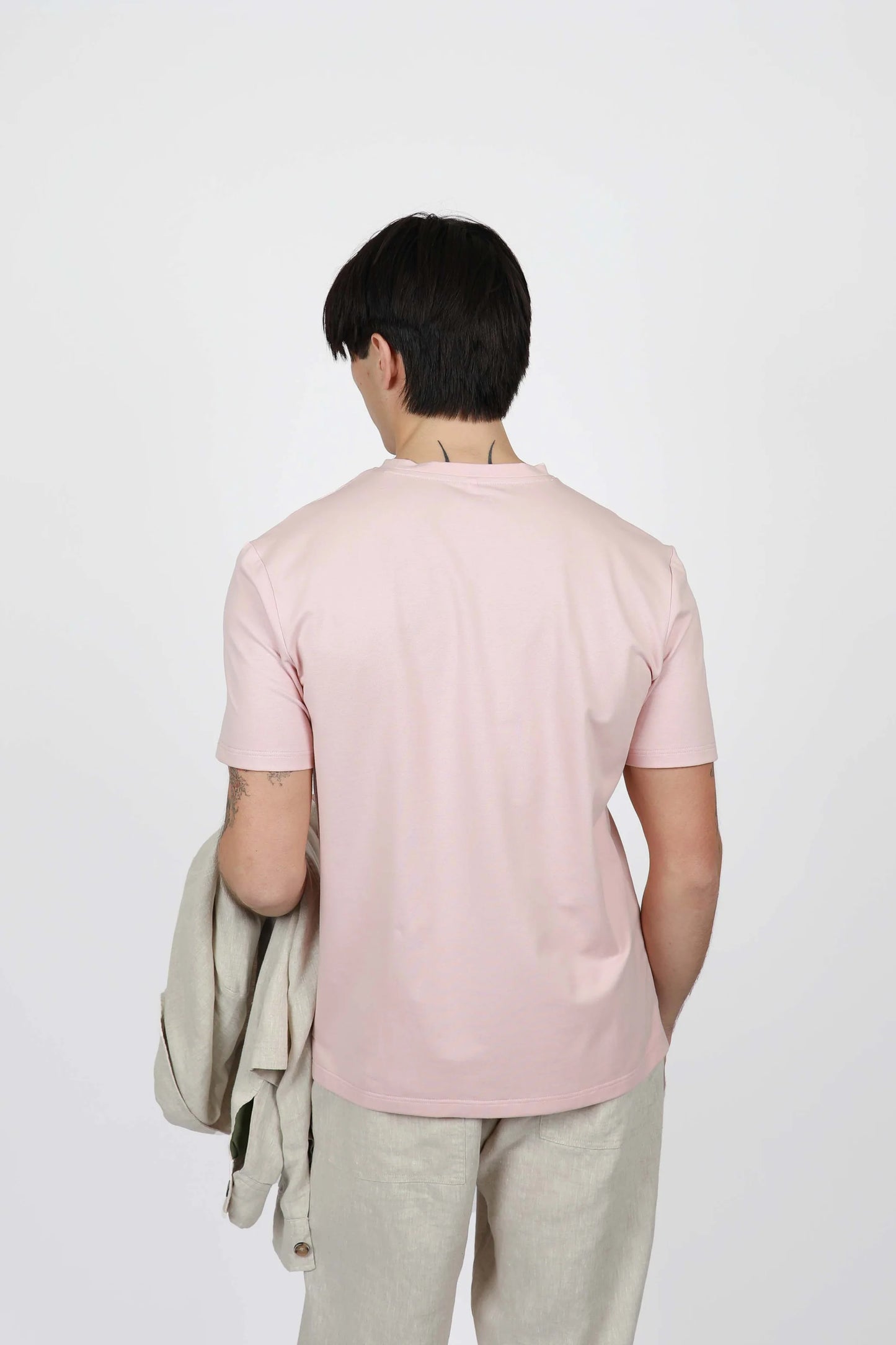 PINK CREW NECK TEE – JAMES HARPER