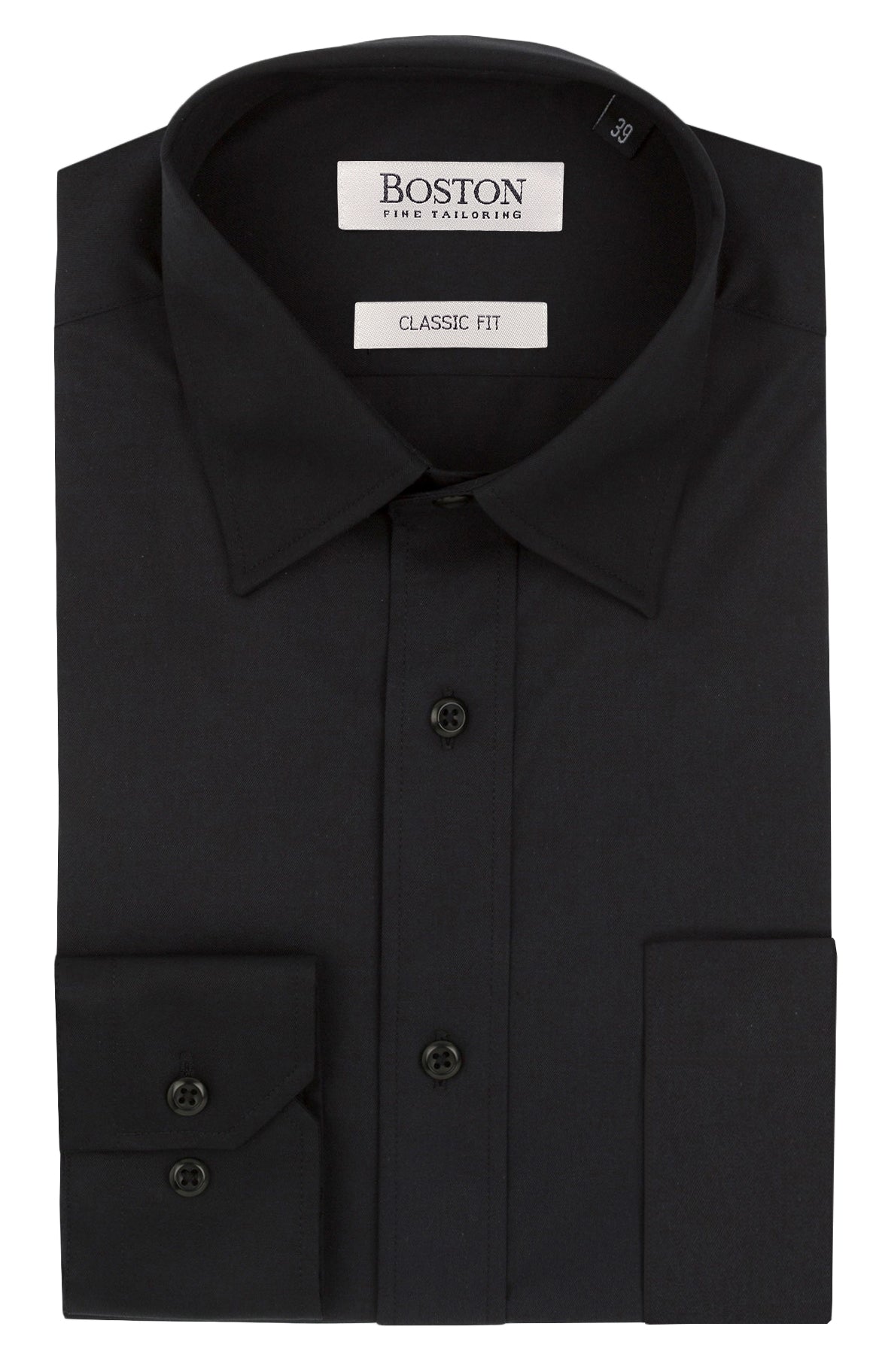 BOSTON CLASSIC BROOKE BUSINESS SHIRT - BLACK