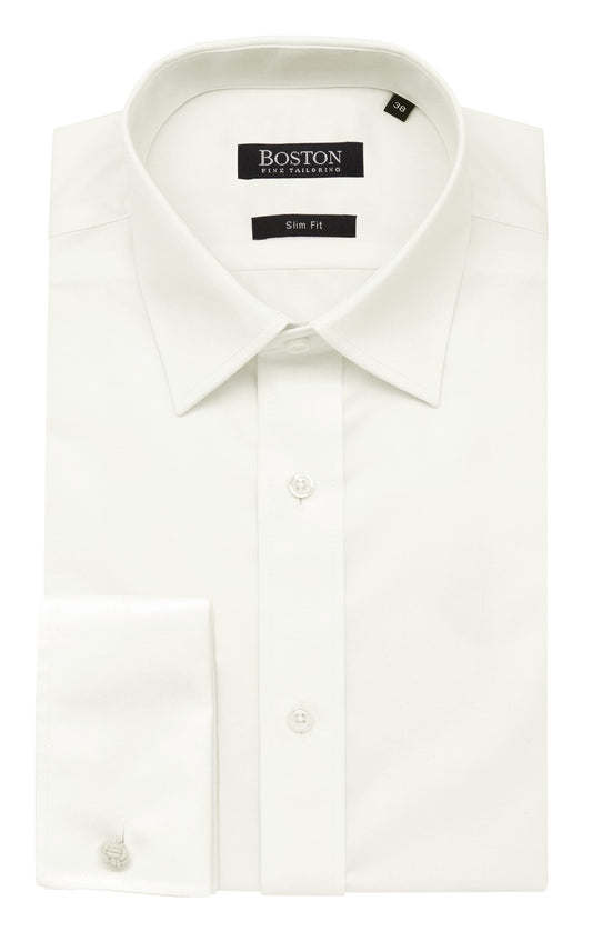 BOSTON SLIM FIT LIBERTY FRENCH CUFF SHIRT CREAM