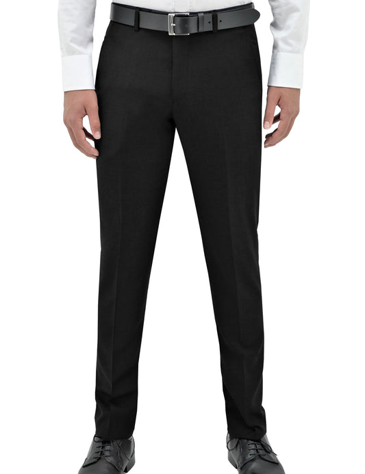 DANIEL HECHTER SLIM FIT PURE WOOL EDWARD TROUSERS BLACK