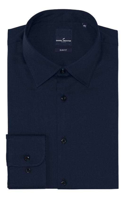 DANIEL HECHTER SLIM FIT FRANCO NAVY BUSINESS SHIRT