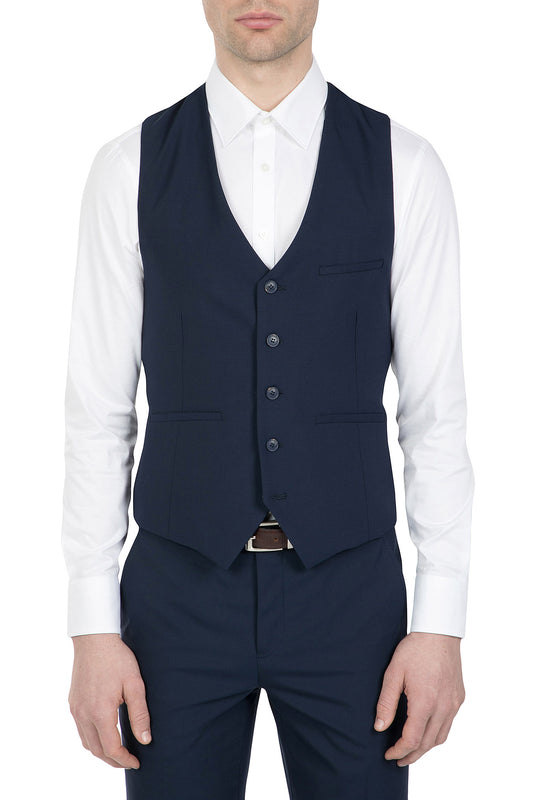 UBERSTONE SLIM FIT NAVY TOM VEST