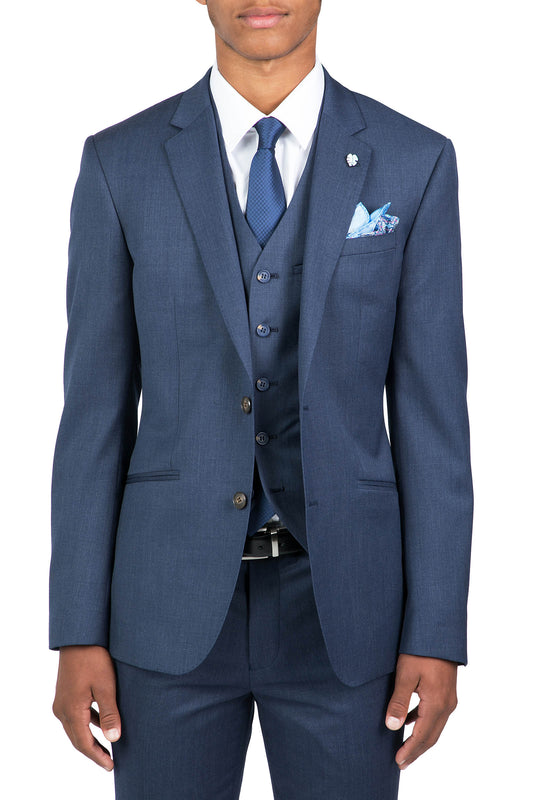 UBERSTONE BLUE SLIM FIT TROY SUIT