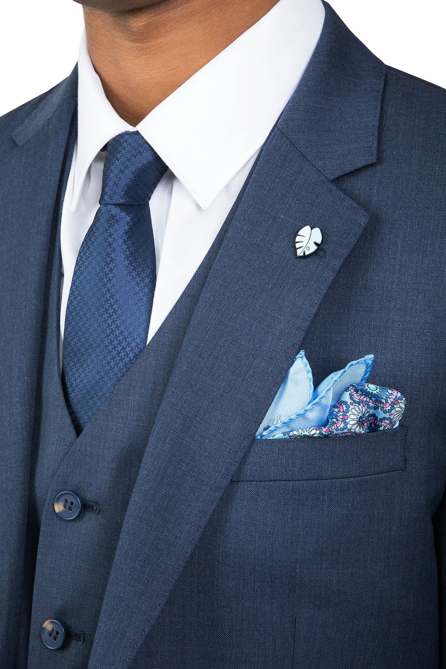 UBERSTONE BLUE SLIM FIT TROY SUIT