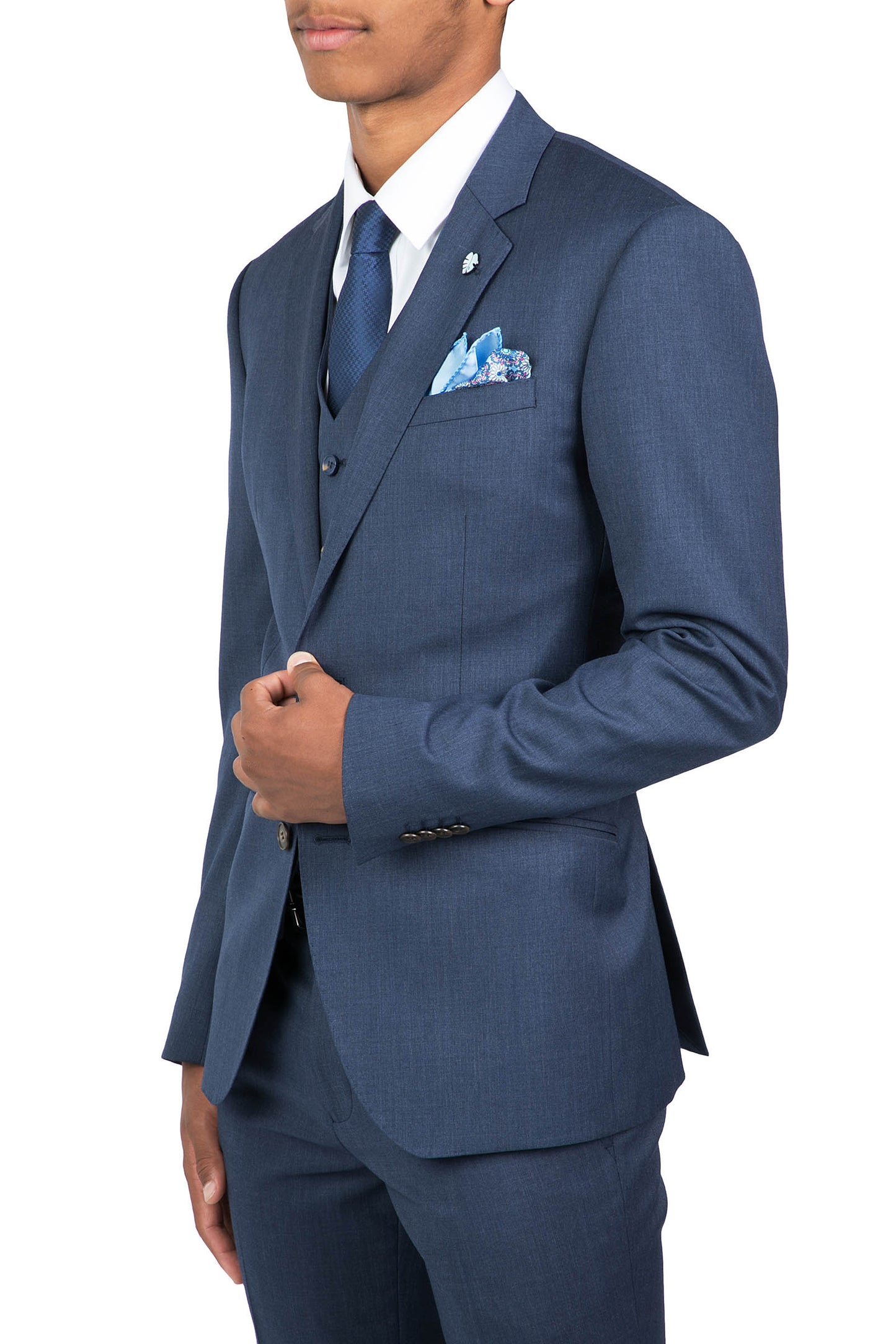 UBERSTONE BLUE SLIM FIT TROY SUIT