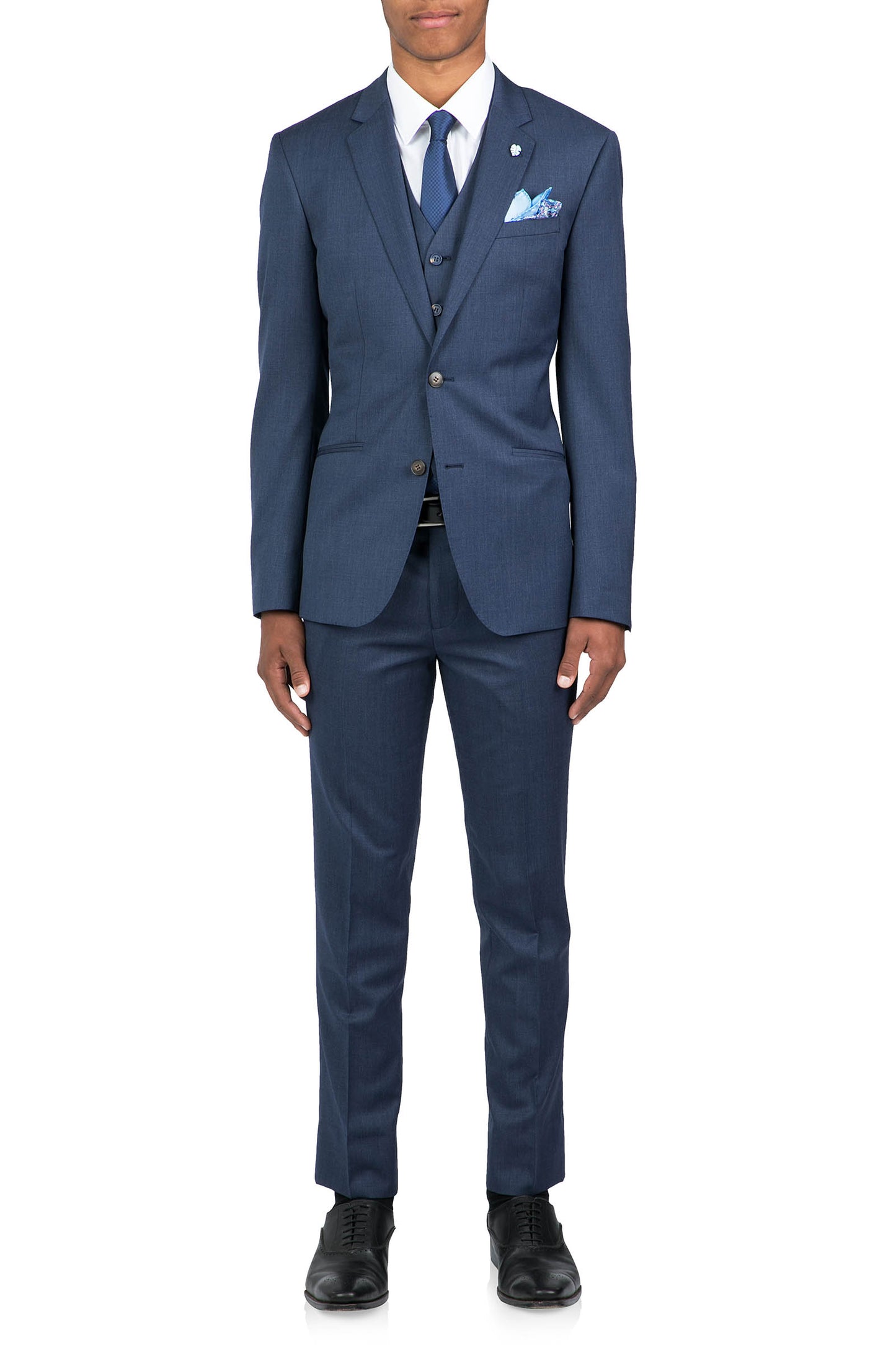 UBERSTONE BLUE SLIM FIT TROY SUIT
