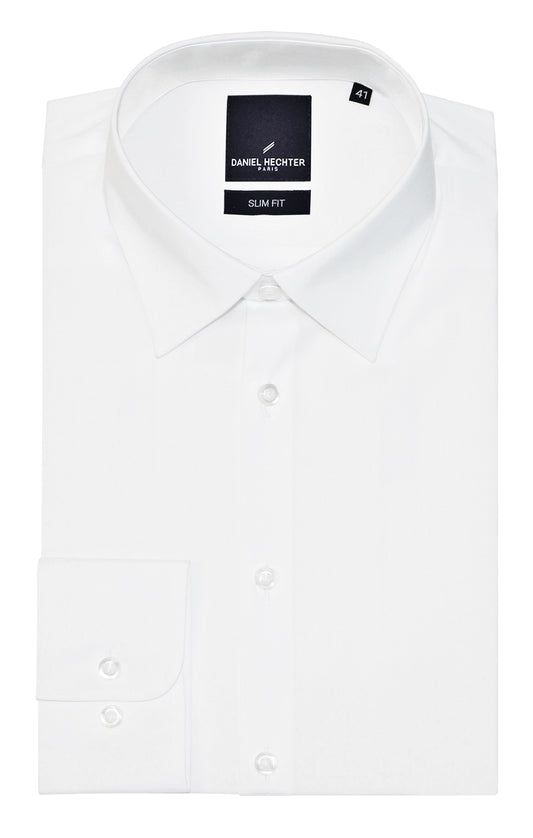 DANIEL HECHTER SLIM FIT FRANCO WHITE BUSINESS SHIRT