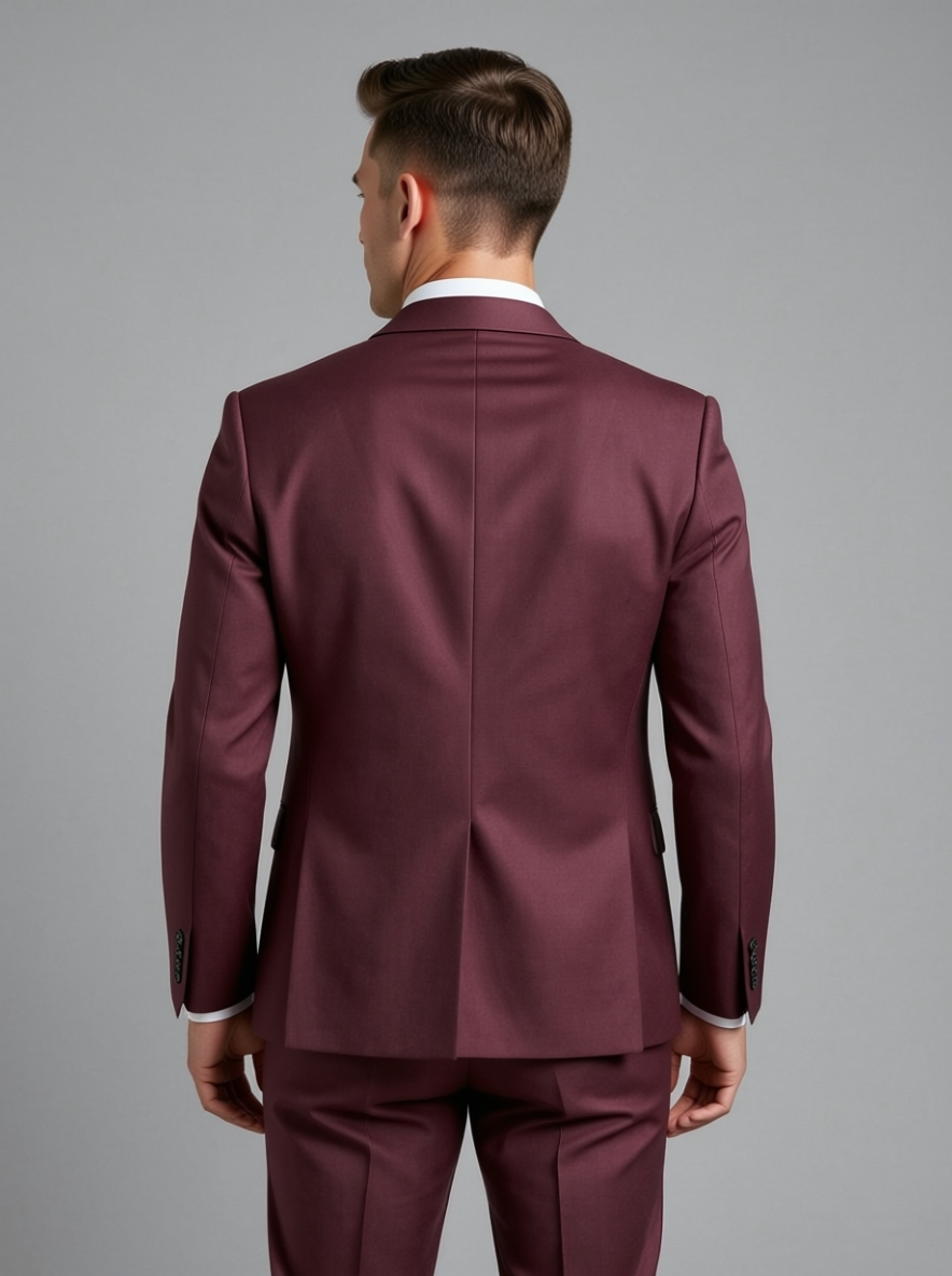 TGM Signature Collection | Merlot Pure Wool Suit
