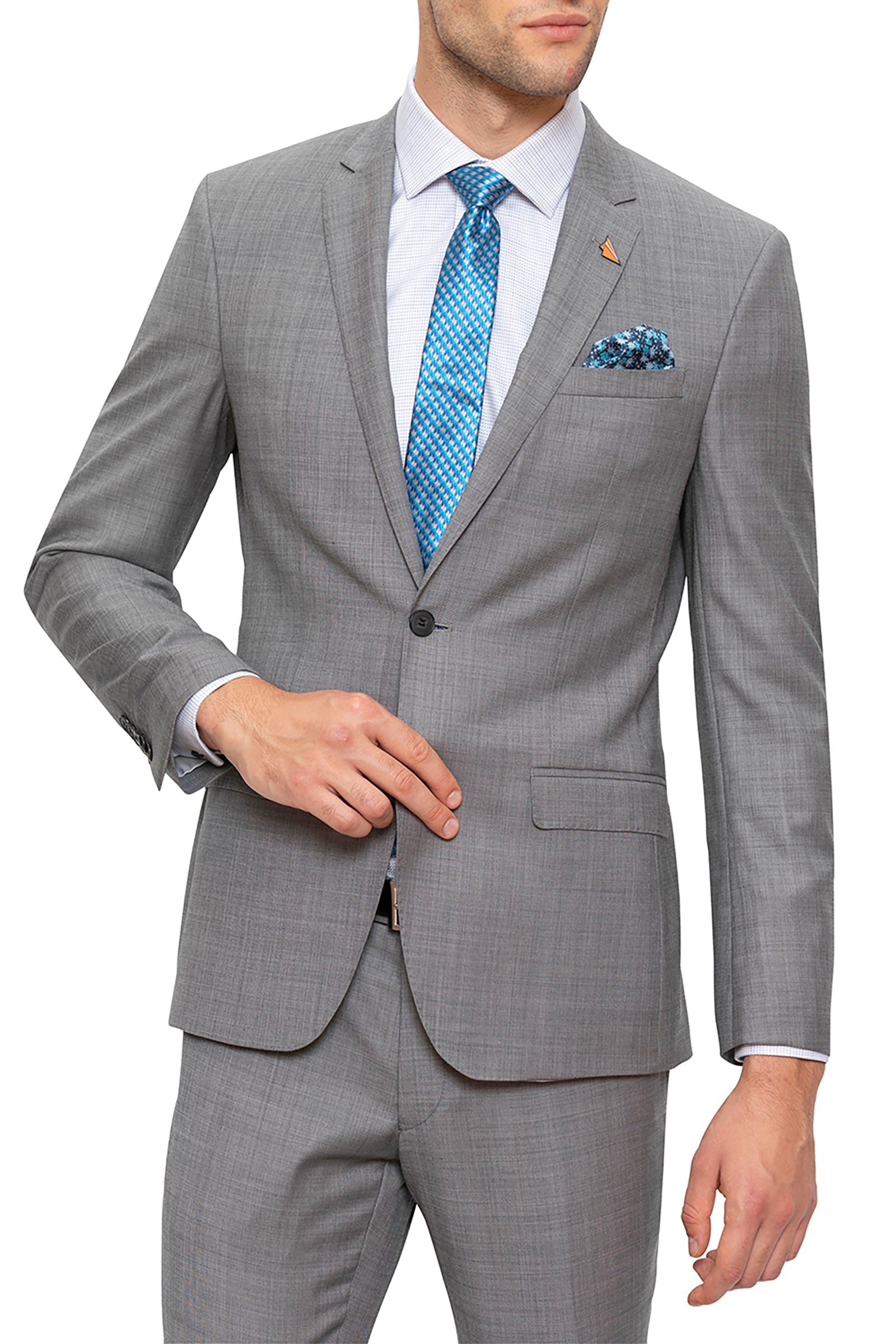 Lithe Suit TGM SLIM FIT GREY LITHIUM SUIT – thegentrymenswear