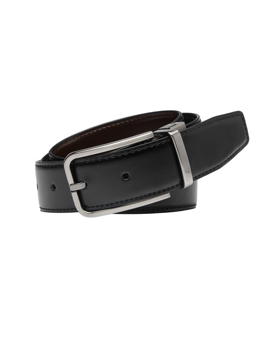 Buckle Heritage Black/Brown Reversible Leather Belt