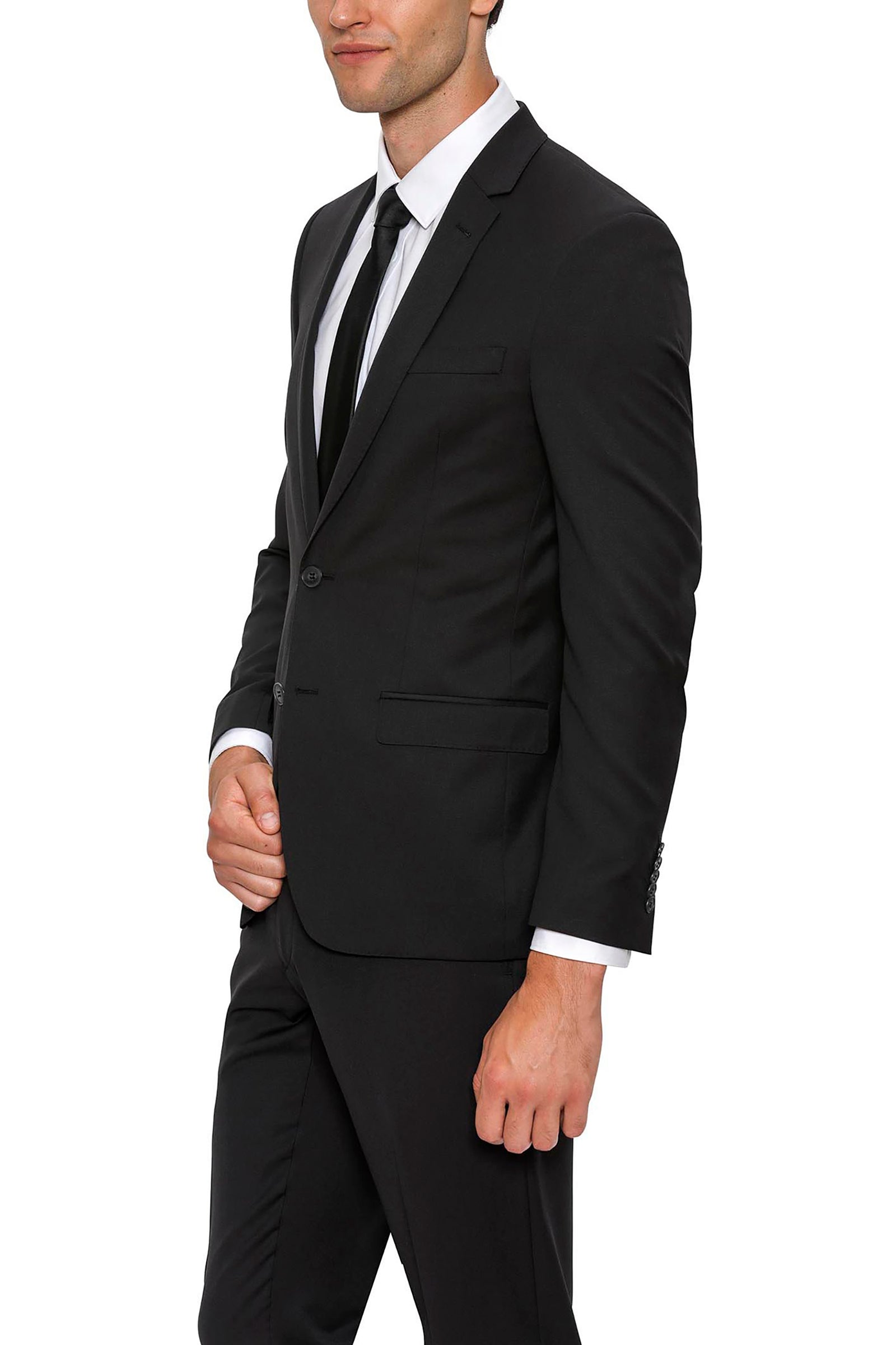 Lithe Suit TGM SLIM FIT BLACK LITHIUM SUIT – thegentrymenswear
