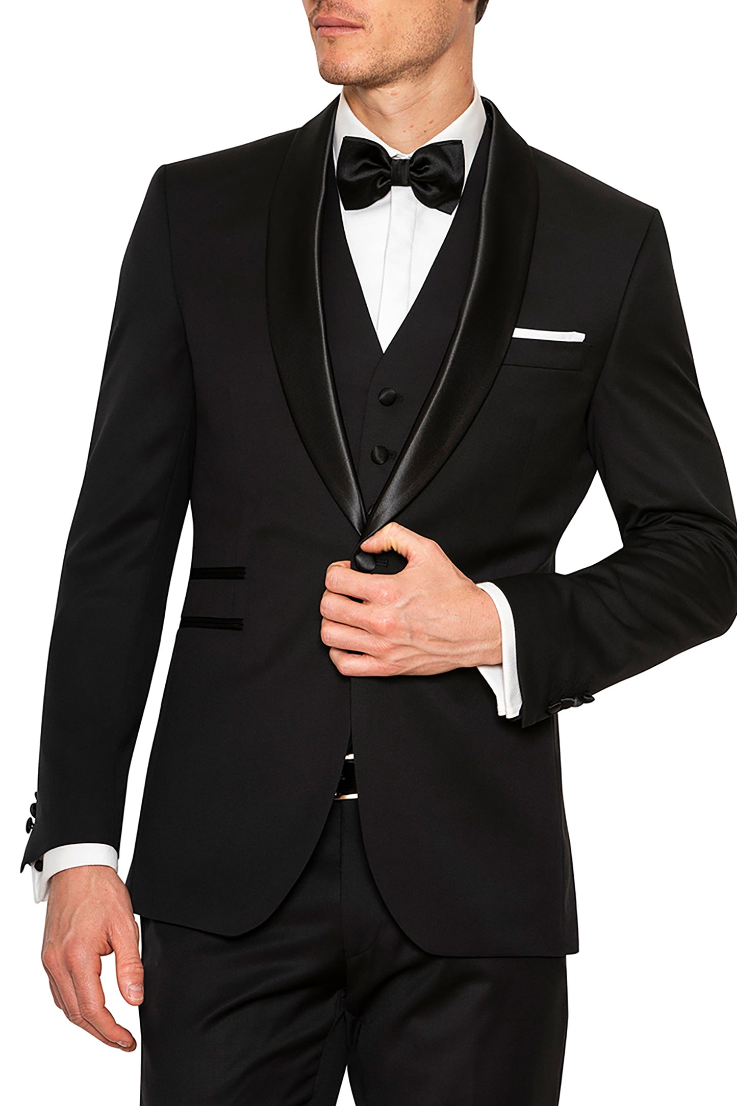 JOE BLACK RIVIERA SLIM FIT BLACK TUXEDO