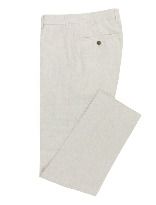 DANIEL HECHTER EDWARD LINEN STONE TROUSERS