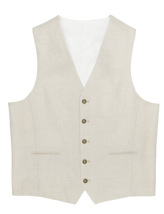 DANIEL HECHTER RYAN STONE LINEN VEST