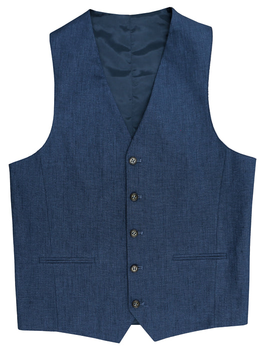 DANIEL HECHTER RYAN BLUE LINEN VEST